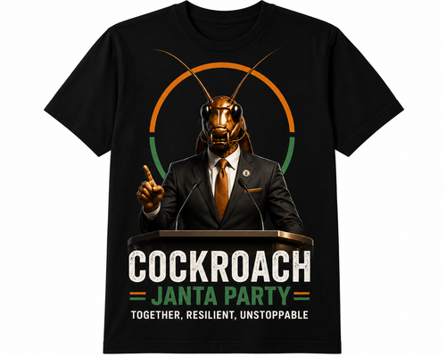 Cockroach Janta Party Black Oversized T-Shirt